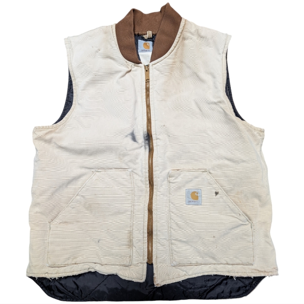 Vintage Carhartt vest - stained/distressed/faded (25x27)
